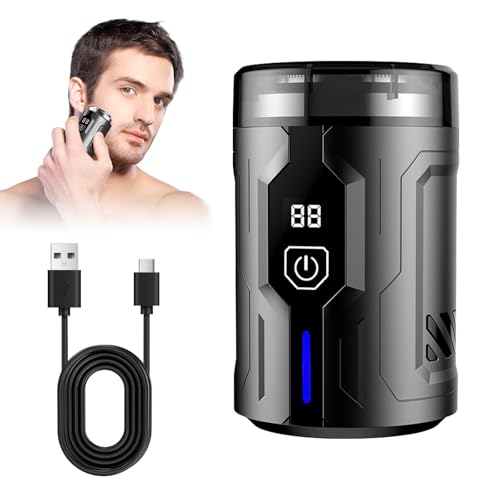 #Commissioniguadagnate<br>Mini Rasoio Elettrico Rasoio Elettrico Barba Rasoio Ricaricabile USB Portatile Wet & Dry Impermeabile IPX7 per i Viaggi e l'uso Quotidiano Rasoio a Capsula