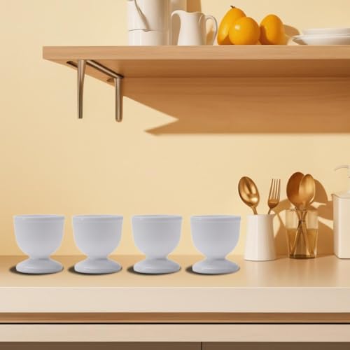 Set mit 48 Kunststoff-Eierbechern, perfekt für Familienessen mit gekochten Eiern (4 Stück) – Bild 6