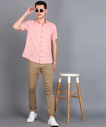 Image of BLOCKS OF INDIA Cotton Hand Block Print Half Sleeves Summer Shirt for Men