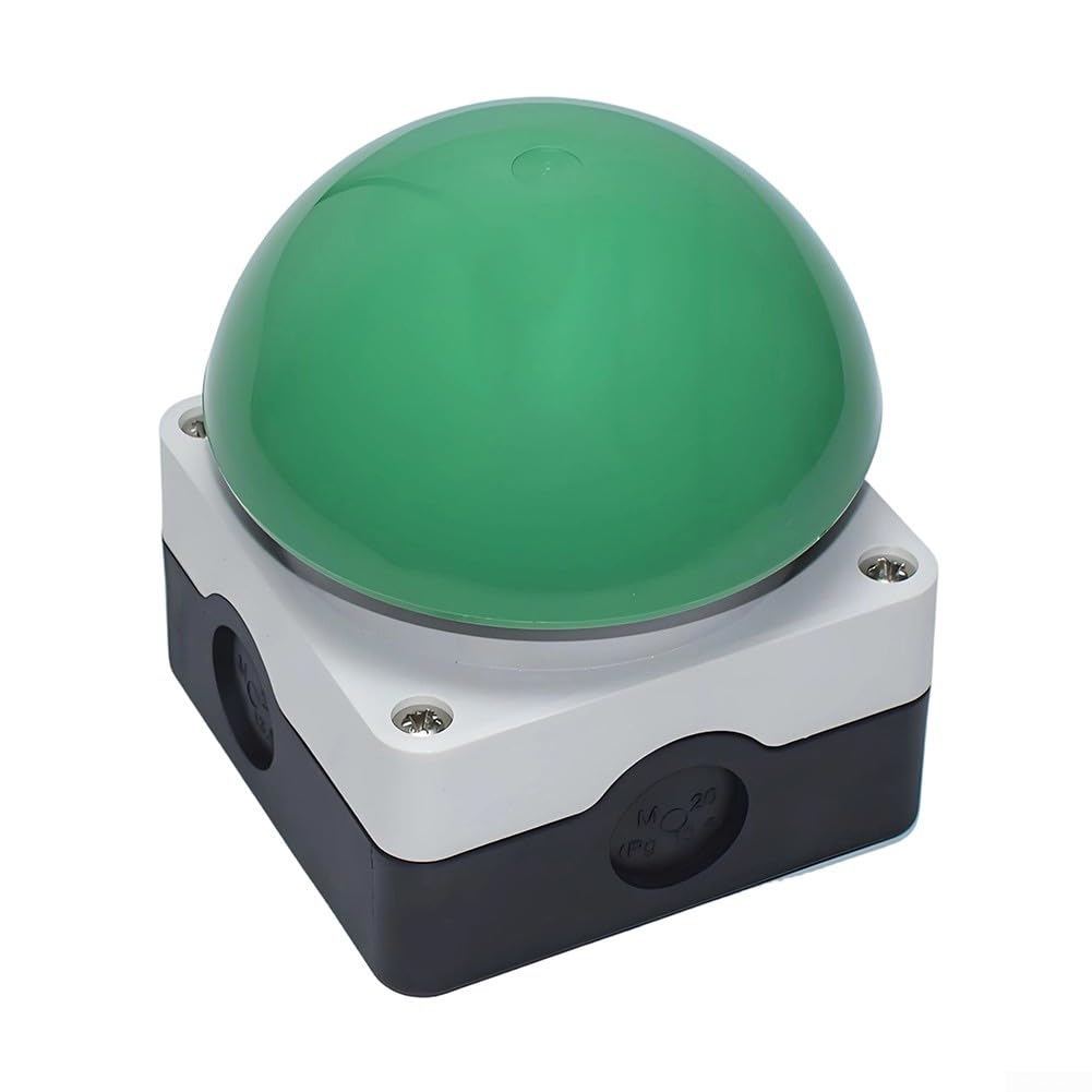 Pulsante di arresto di emergenza a forma di fungo, interruttore a pulsante di risposta, pulsante di risposta manuale, pulsante a pedale autoresettante (verde)