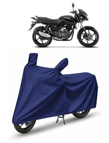 Image of KARKING Bike Cover for Bajaj Pulsar 150 with Side Mirror Pocket & Buckle Belt | HIGH Material Quality | Weather Resistant