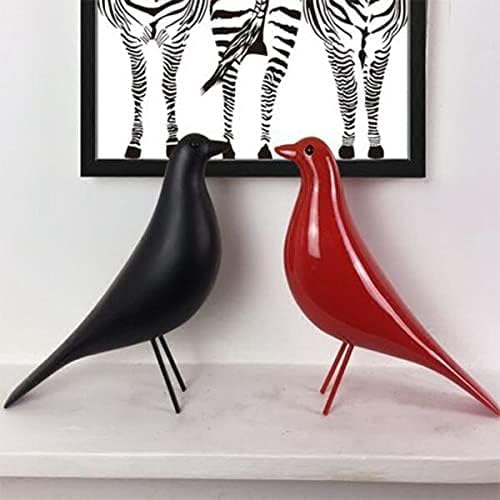 Rzeźba Resi Craft Ptak Figurie Statua Biuro Oramets Rzeźba Home Decoratio Akcesoria Rzeźba Ptaka, Black