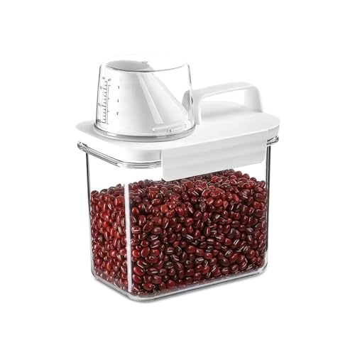 La Llareta Boite Cereales Hermetique pour Riz, Boite a Riz Étanche, Distributeurs de Lessive en Poudre, Stockage pour Haricots, Détergent, avec Tasse à...