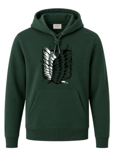 Image of ADRO Mens Abstract Graphic Hoodie | 320 GSM Cotton Poly Fleece | Regular Fit Contemporary Artistic Sweatshirt for Winter & Streetwear