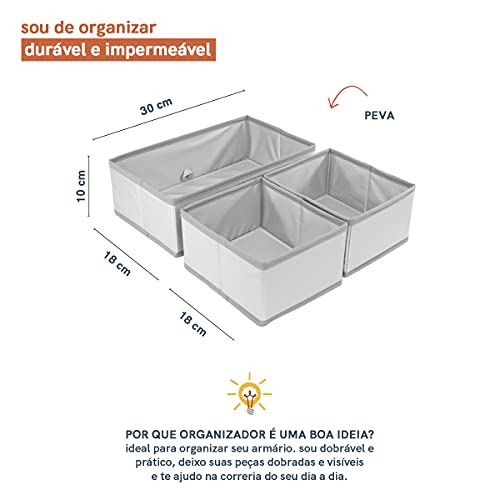 Organizador Multiuso Dobrável 3 Divisórias - Oikos