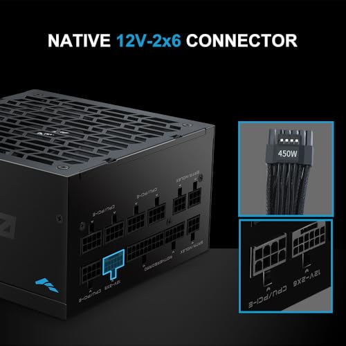 Image of SAMA G650 650W Gold ATX 3.1 PCIe 5.1 Fully Modular Power Supply, Black