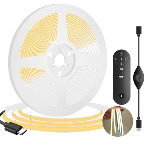 Tira LED Flexible COB 5V con Conexión Type C 1 m 4000K miniatura 1