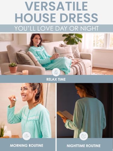 Image of Casual Nights Women's Cozy Long Sleeve Fleece Nightgown