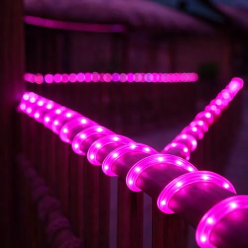 Image of V.E.S.P.A SMD LED Strip Lights Waterproof Lighting for Home Wall Decor & Interior Decoration | Perfect for Diwali Lighting | | Wedding | Events | Strip Lights | (Pink, 15 Meter)