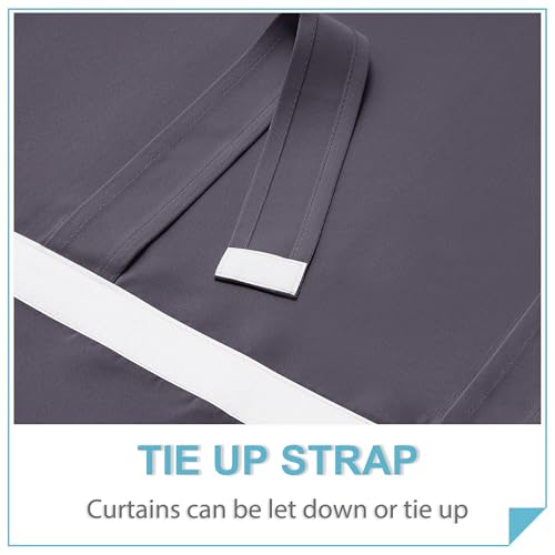 Image of RYB HOME Door Window Curtain - Self Sticky Vertical Blinds Privacy Thermal Insulated Tricia Drapery for French Door Sidelight Curtain, W26 x L72 inch, 1 Panel, Grayish Purple
