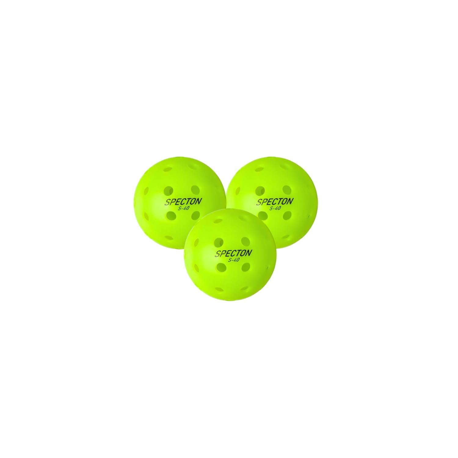SPECTON 40 Holes Performance Outdoor Pickleballs Plastic and Polyester Pack of 3-image-25