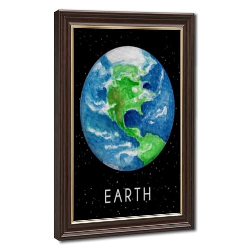 Poster sur toile système solaire astronomie pour salon 50x75 cm