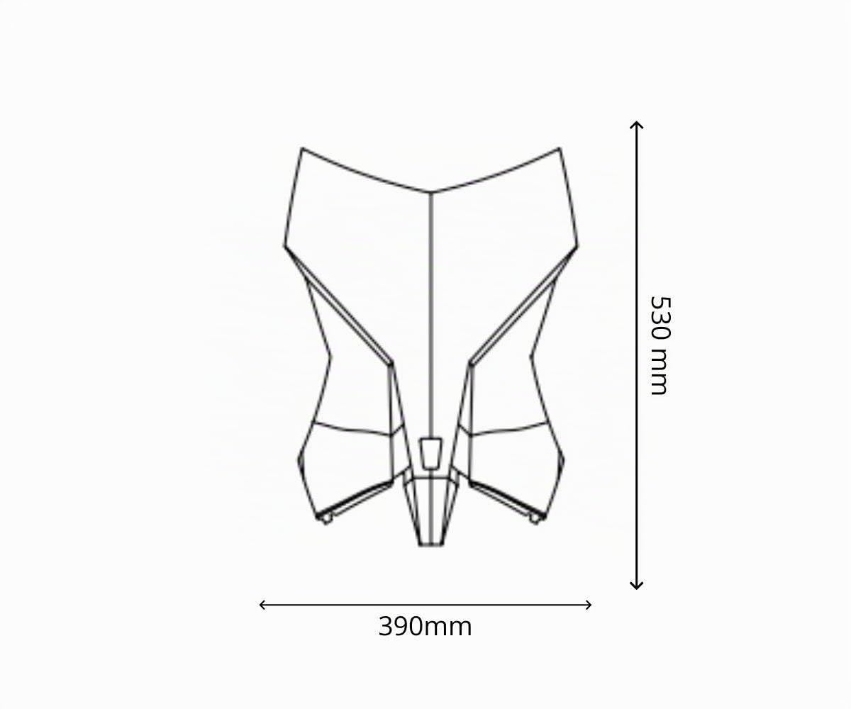 Cupolino Moto Parabrezza Plexiglass JD9 TOURING Fume Chiaro COMPATIBILE CON MOTO KTM 890 R RALLY ADVENTURE 2021-2025