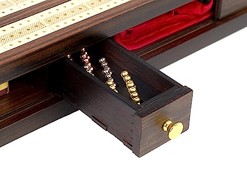 Cribbage Board Game Set Regal Games de Madera con Almacenaje miniatura 2