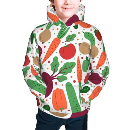 Vegetables Kids Pullover Hoodies Boys Sweatshirts Girls Athletic Clothes with Pocket2