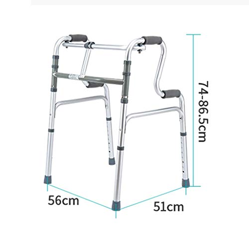 Chodziki na rolkach dla seniorów Chodzik dla seniorów Chodzik dla dorosłych Chodzik pionowy Pionek chodzik z napędem Chodzik ze stopu aluminium (srebrny1 56 * 51 * 74)