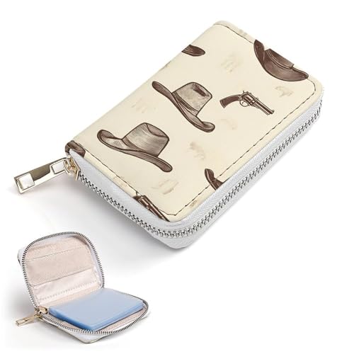 Cowboys Hats Guns Small Business Credit Card Holder Wallet with 20 Card Slots Case Coin Purse Pouch2