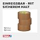 tesa tesapack Papier Standard - Umweltschonendes Paketband aus Papier, 56% biobasiertes Material - Effizient und recyclingfreundlich - Braun - 50 m x 50 mm