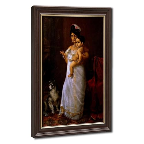 XOQO Raja Ravi Varma - There Comes Papa Prints Posters Canvas Deco Paintings Vintage Photography Wall Art For Office Living Room Hallway Hanging Frame 8" L X 12" W