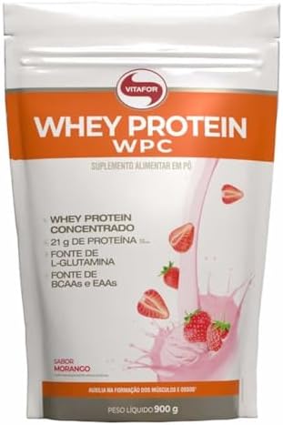 Vitafor - Whey Protein WPC - 900g - Morango