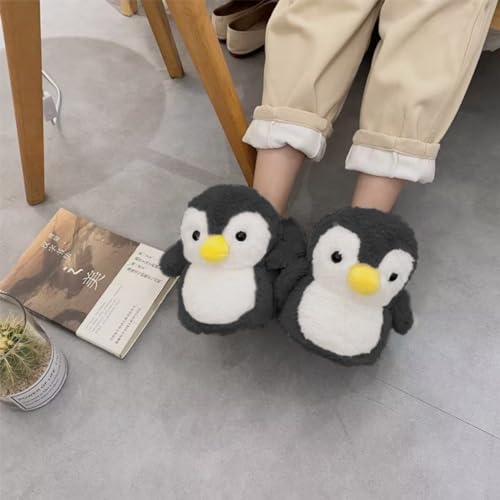 Penguin Cute Women Slippers Funny Animal Slippers Novelty Plush Slippers Fluffy Fuzzy Winter Warm Bedroom House Shoes Cartoon Slippers for Women Men Teen Girls2