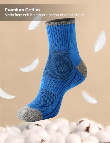 Image of Symbol Premium Men's Cotton Sports Socks Unisex | High Ankle Length | Odour-Free & Anti-bacterial | Cushioned Base | Available in Combo Packs