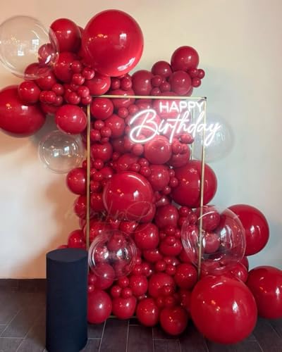 Image of KBZVNAF Burgundy Latex Party Balloons 50 Pack 12 inch