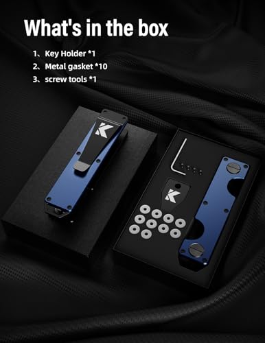 Image of Key Organizer Key Holder Compact Key Case Minimalist Metal Key Chain Key Holder for Keychain Secures 8-10 Keys EDC