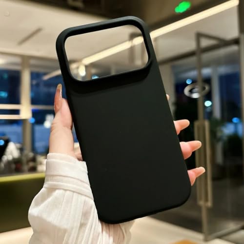 HJZSZX For iPhone 16 Plus�p �t�̃V���R�����}�O�l�b�g���P�[�X ���C�����X�[�d�Ή� �ϏՌ��o���p�[�J�o�[�iFor iPhone 16 Plus�p/�u���b�N�j