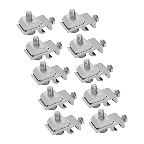 10 Pces Sistema de Montagem Solar Aterramento Clipe Lug Suporte Braçadeiras Peças de Suporte Fotovol
