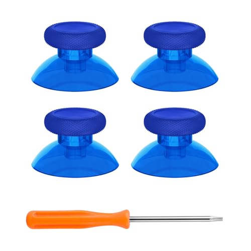 Image of eXtremeRate Thumbsticks for Xbox Series X|S, 4PCS Replacement Joysticks Repair Kit for Xbox Wireless Controller, Custom Accessories Analog Stick for Xbox One S /X /Elite Controller - Clear Blue