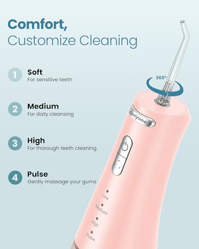 image for Onlyone Water Dental Flosser Pick for Teeth, 300ML Portable Oral Irrig
