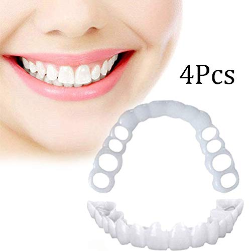 ZSS Dientes Superiores, Prótesis Dental Provisional Dientes, Postizas Reales Snap On Sonrisa...