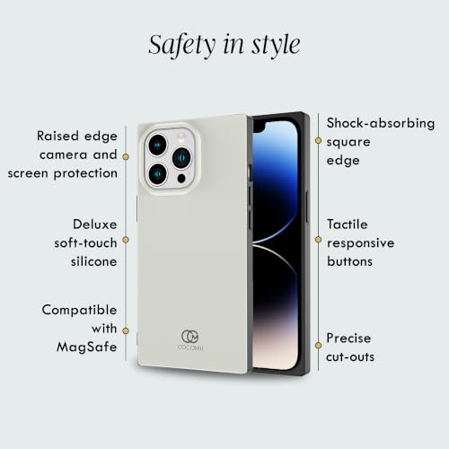 Image of COCOMII Rectangle for iPhone 14 Pro Case, Glossy Bone