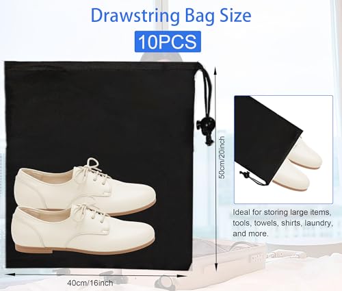 10-Pack Drawstring Bags with Toggle Closure - Lightweight & Durable Nylon Gym Bags for Sports, Travel and Daily Use4