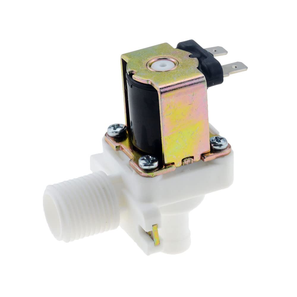 LKLNKVL Solenoid valve, 1PCS NC G1/2 DN15 Water Dispenser Inlet Plastic Quarter External Thread Outlet 12mm Pagoda Electric(AC 220V)