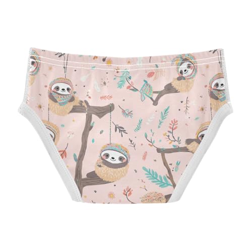 Wusikd Cute Sloth Boys' Underwear Cotton Pink Boys Briefs Soft Toddler Underwear 2T2