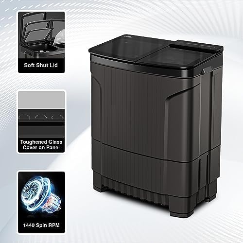 Image of Godrej 9.0 Kg 5 Star Semi Automatic Top Loading Washing Machine, Edge Ultima Series with PowerMax Wash Motor(2024 Model- WSEDGE ULT 90 5.0 DB2M CSGR, Crystal Grey)