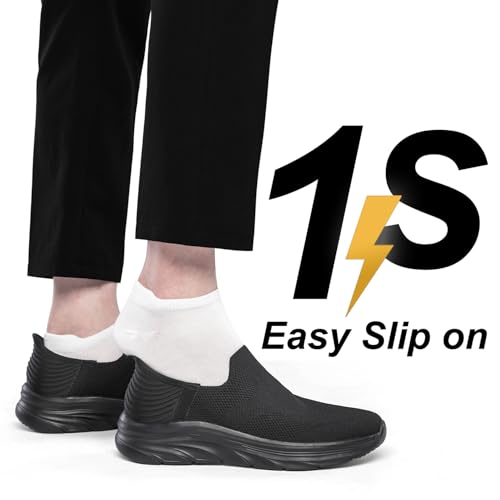 Image of BQQ Men's Slip-On Sneakers Lightweight Non Slip Walking & Workout Shoes Breathable Casual Tennis Shoes