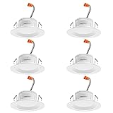 Blanco intercambiable: interruptor deslizante táctil integrado en el borde que permite ajustes de color fáciles entre 5 opciones de temperatura de color (2700 K, 3000 K, 3500 K, 4000 K o 5000 K)