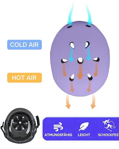 Casco de bicicleta infantil con diseño ajustable multideporte de alta protección 6
