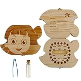 PAMBO Baby Tooth Fairy Keepsake Box- First Teeth and Curl Keepsake Box | Tooth Boxes Saver & Holders