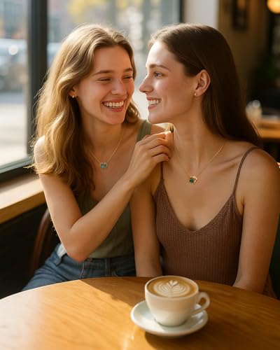 Birthstone Heart Necklaces for Women: 925 Sterling Silver Birth Flower Necklace Dainty Gold Jewelry Gifts for Mom Daughter Wife Her Girlfriend Birthday Christmas Anniversary2