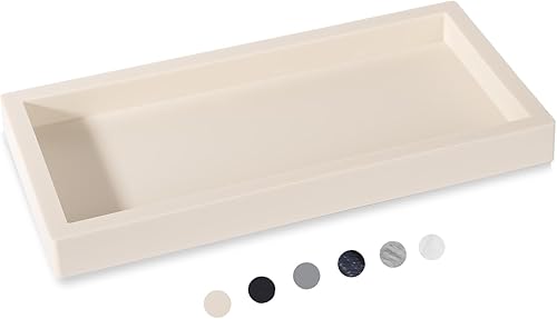Bandeja pequeña de silicona para tocador de baño soporte rectangular para jabón de platos para fregadero de cocina organizador de perfumes para