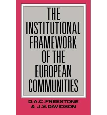 The Institutional Framework of the European Com... 0709949081 Book Cover