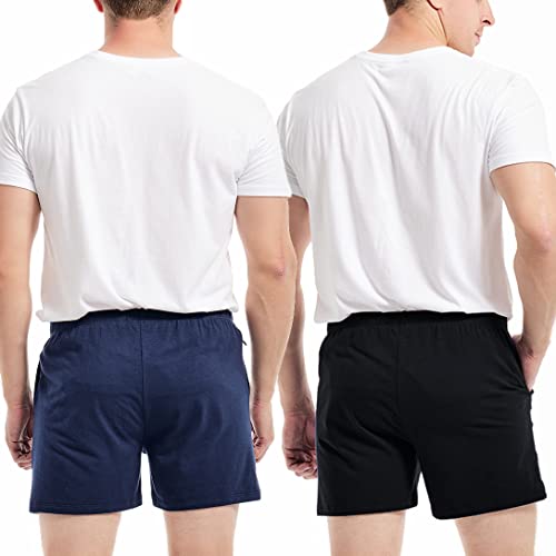 AIMPACT Mens Lounge Shorts Breathable Soft 4 Inch Lightweight Simple Active Shorts Sleep Bottoms3