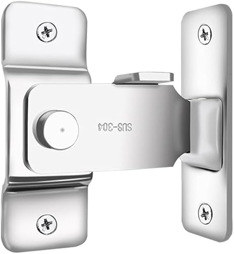 Miniatura 4 de Pestillo de cerrojo de puerta de 90 grados, cerradura de puerta de granero, hebilla de cierre de puerta de ángulo de 90 grados, pestillo de bloqueo