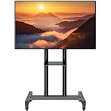 ORMGZIN テレビスタンドキャスター付き32~70インチ液晶/モニター対応, tvスタンドハイタイプ 移動式 自立式 床置き vesa 200x200-600×400mm 耐荷重50 kg,高さ調節可能 tv stand テレビ台 キャスター付き40 42 43 50 55 60 65 型 家庭用·社用·業務用
