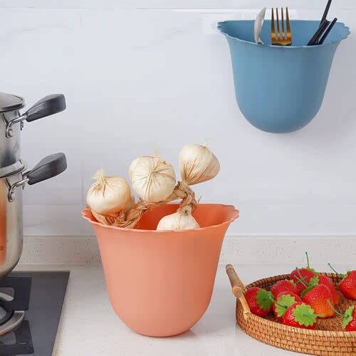 Miniatura 6 de Lcmei 14 piezas de basurero colgante cubo de basura de plástico montado en la pared juego de contenedores de puerta de armario para recoger restos