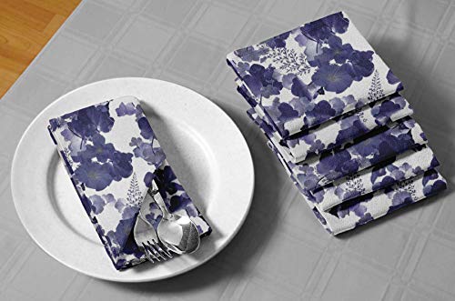 Serviette de table en lin lavable s4sassy bleu fini les modèles jetables - 8